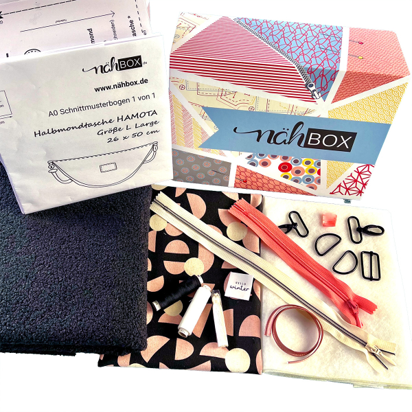 DIY Nähbox HAMOTA Bouclé schwarz